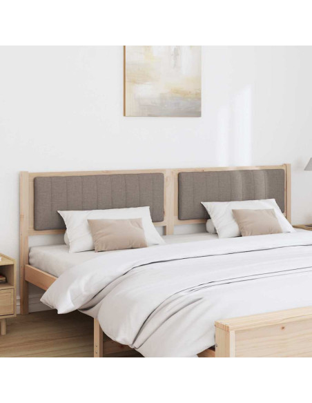Testiera imbottita con testiera Marrone 200 cm Pino massello