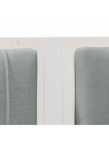 Testiera imbottita con testiera Bianco 200 cm Pino massello