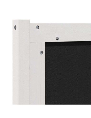 Testiera imbottita con testiera Bianco 200 cm Pino massello