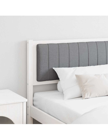 Testiera imbottita con testiera Bianco 200 cm Pino massello