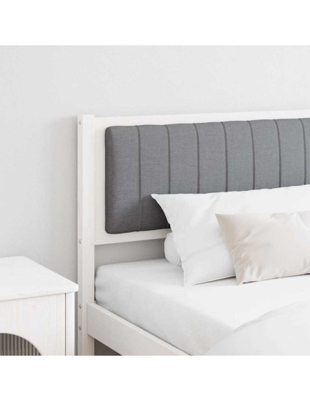 Testiera imbottita con testiera Bianco 200 cm Pino massello