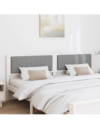 Testiera imbottita con testiera Bianco 200 cm Pino massello