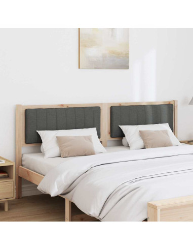 Testiera imbottita con testiera Marrone 180 cm Pino massello