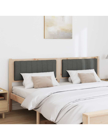 Testiera imbottita con testiera Marrone 180 cm Pino massello