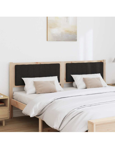 Testiera imbottita con testiera Marrone 180 cm Pino massello