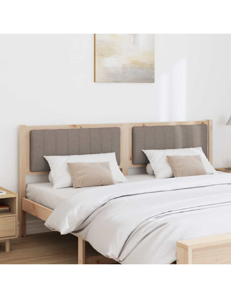 Testiera imbottita con testiera Marrone 180 cm Pino massello