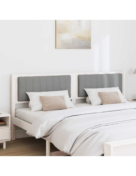 Testiera imbottita con testiera Bianco 180 cm Pino massello