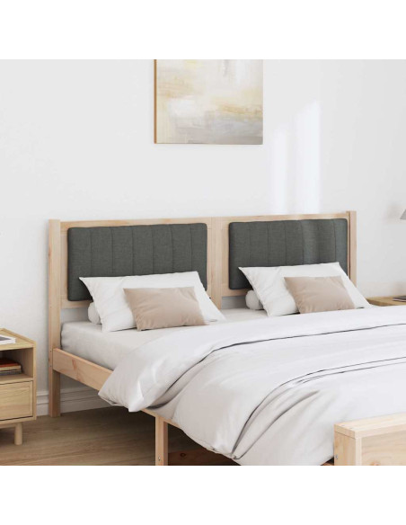 Testiera imbottita con testiera Marrone 160 cm Pino massello