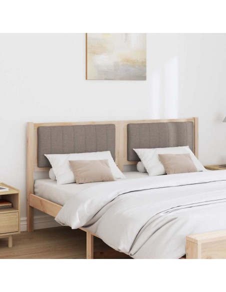 Testiera imbottita con testiera Marrone 160 cm Pino massello