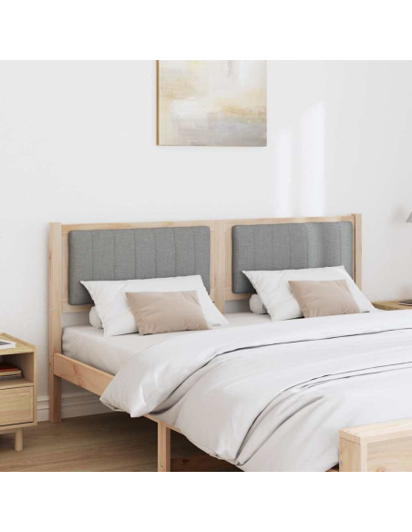 Testiera imbottita con testiera Marrone 150 cm Pino massello