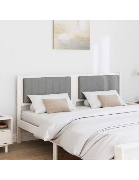 Testiera imbottita con testiera Bianco 150 cm Pino massello