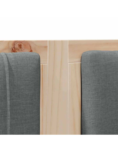 Testiera imbottita con testiera Marrone 140 cm Pino massello