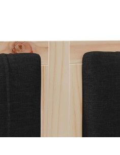 Testiera imbottita con testiera Marrone 140 cm Pino massello 2