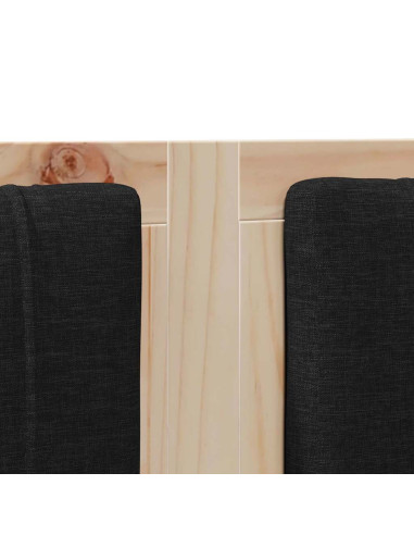 Testiera imbottita con testiera Marrone 140 cm Pino massello