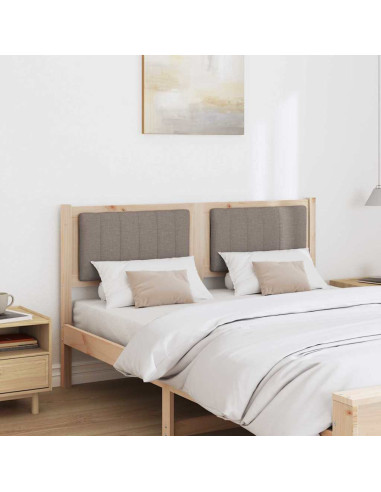 Testiera imbottita con testiera Marrone 140 cm Pino massello