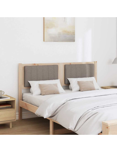 Testiera imbottita con testiera Marrone 140 cm Pino massello