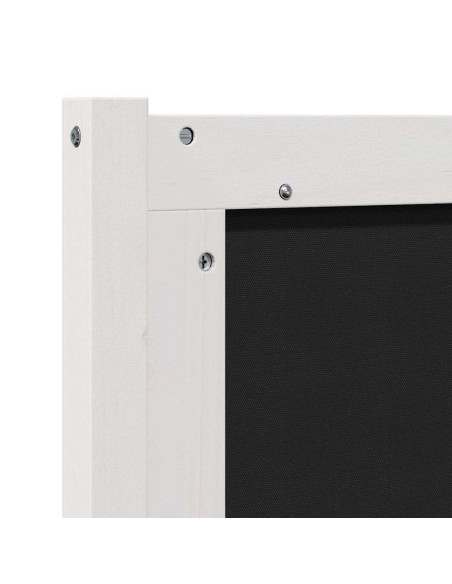 Testiera imbottita con testiera Bianco 140 cm Pino massello