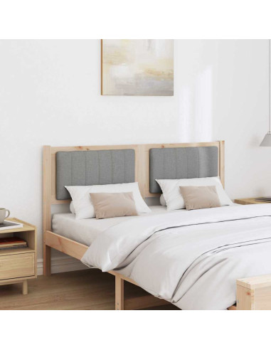 Testiera imbottita con testiera Marrone 135 cm Pino massello