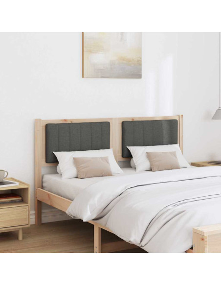 Testiera imbottita con testiera Marrone 135 cm Pino massello