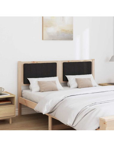 Testiera imbottita con testiera Marrone 135 cm Pino massello