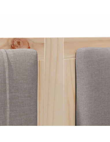 Testiera imbottita con testiera Marrone 135 cm Pino massello