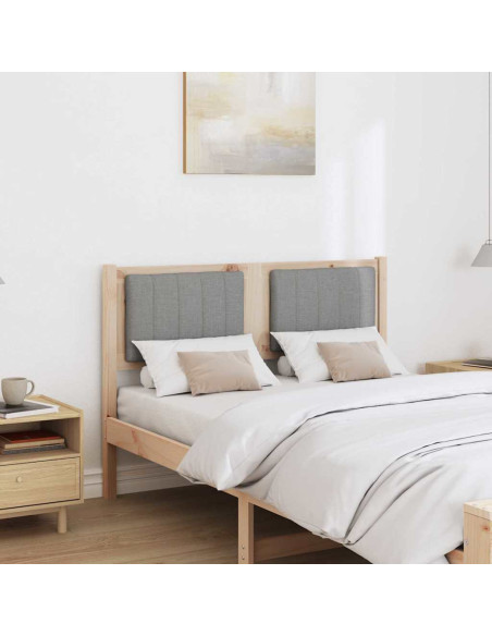 Testiera imbottita con testiera Marrone 120 cm Pino massello