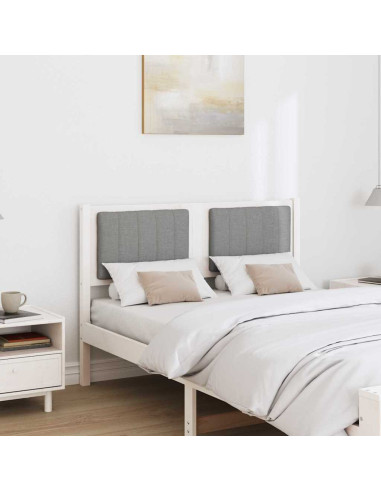 Testiera imbottita con testiera Bianco 120 cm Pino massello