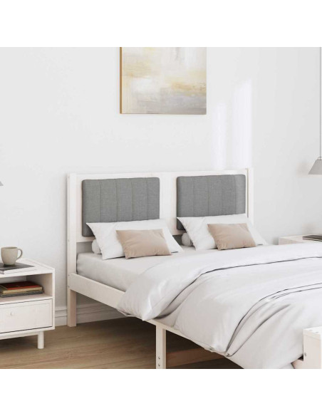Testiera imbottita con testiera Bianco 120 cm Pino massello