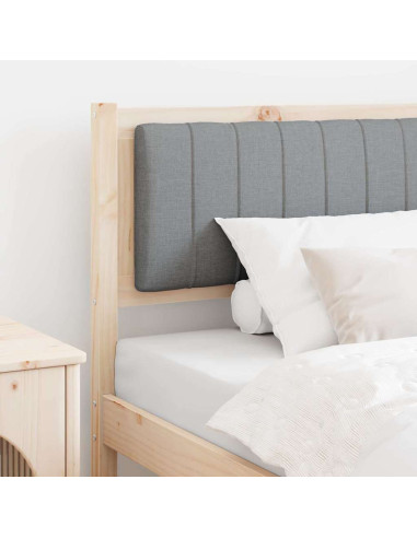 Testiera imbottita Grigio chiaro 100 cm Pino massello