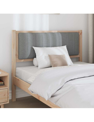 Testiera imbottita Grigio chiaro 100 cm Pino massello