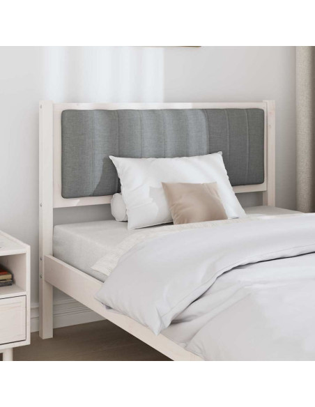 Testiera imbottita con testiera Bianco 100 cm Pino massello