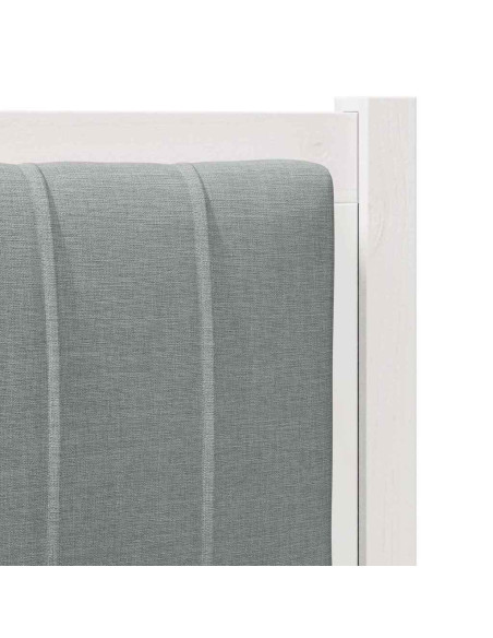 Testiera imbottita con testiera Bianco 75 cm Pino massello