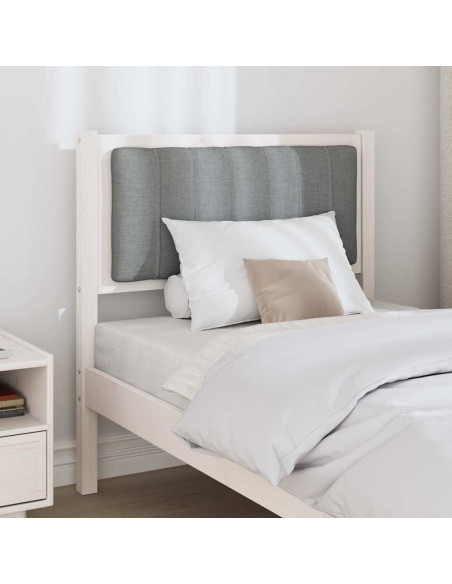 Testiera imbottita con testiera Bianco 75 cm Pino massello