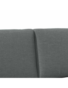 Testiera imbottita Grigio scuro 200 cm Pino massello 2