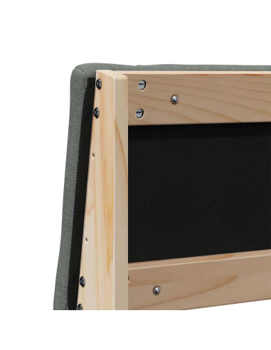 Testiera imbottita Grigio scuro 200 cm Pino massello