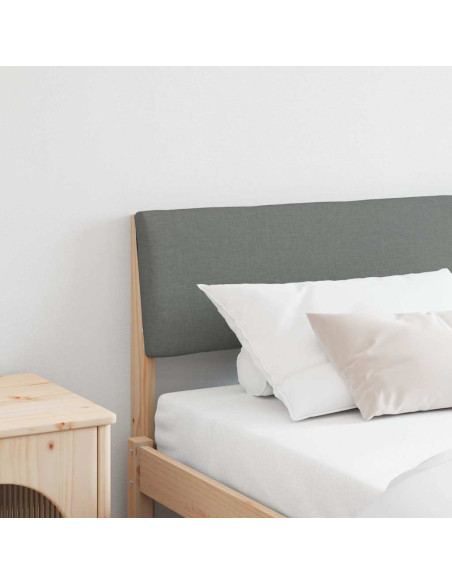 Testiera imbottita Grigio scuro 200 cm Pino massello