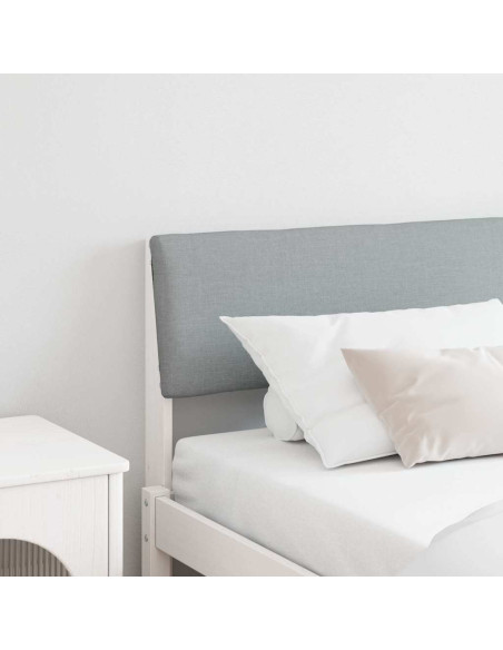 Testiera imbottita Grigio chiaro 200 cm Pino massello