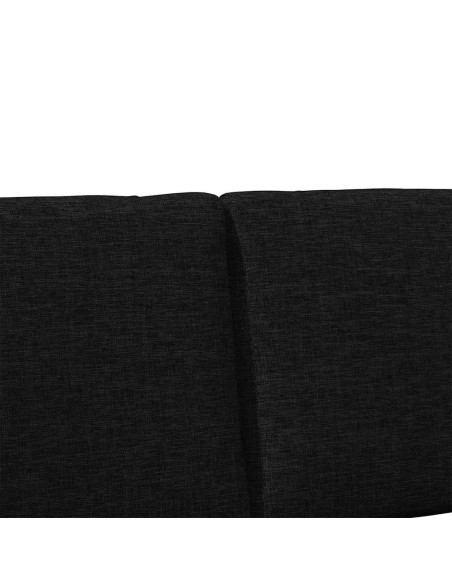 Testiera imbottita Nero 180 cm Pino massello