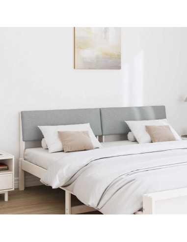 Testiera imbottita Grigio chiaro 180 cm Pino massello