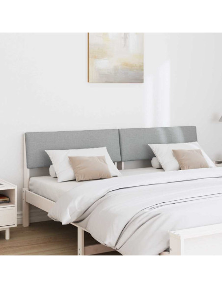 Testiera imbottita Grigio chiaro 180 cm Pino massello