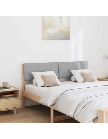 Testiera imbottita Grigio chiaro 160 cm Pino massello