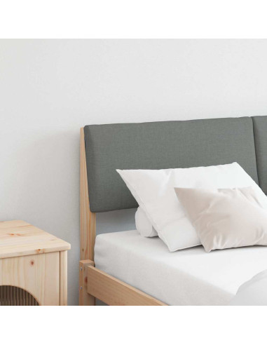 Testiera imbottita Grigio scuro 160 cm Pino massello