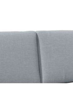 Testiera imbottita Grigio chiaro 160 cm Pino massello 2