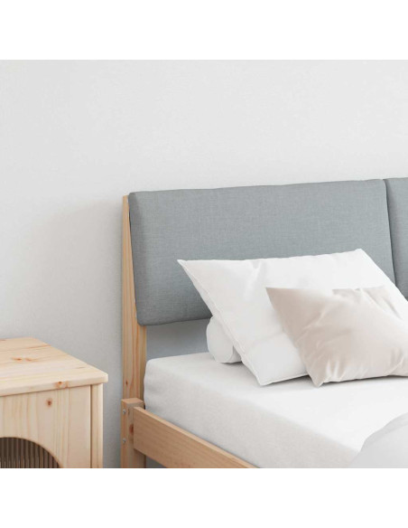 Testiera imbottita Grigio chiaro 150 cm Pino massello