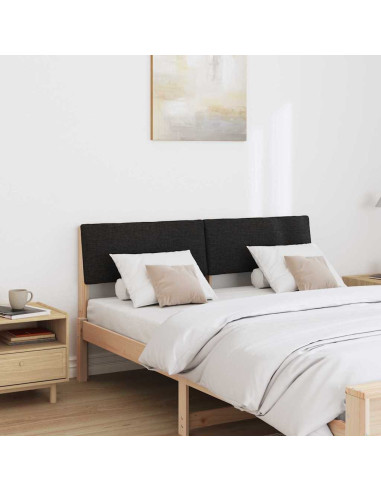 Testiera imbottita Nero 150 cm Pino massello