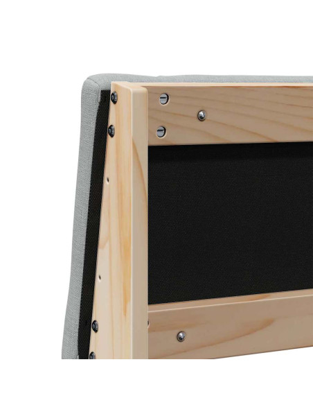 Testiera imbottita Grigio chiaro 140 cm Pino massello