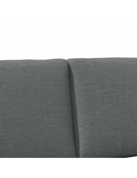 Testiera imbottita Grigio scuro 135 cm Pino massello