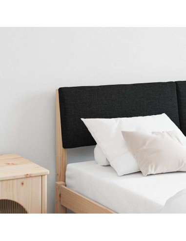 Testiera imbottita Nero 135 cm Pino massello