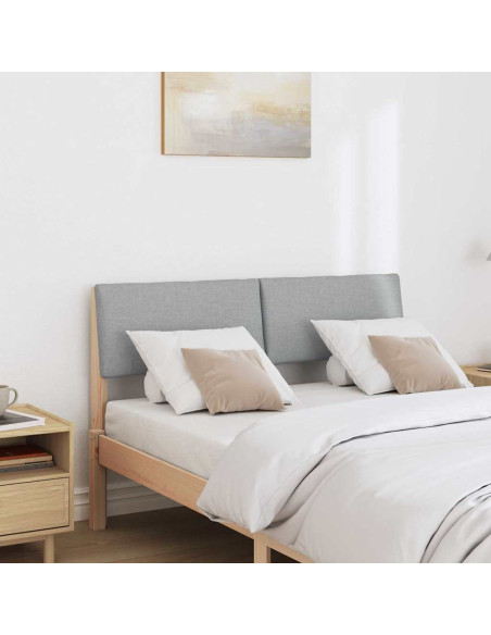 Testiera imbottita Grigio chiaro 120 cm Pino massello