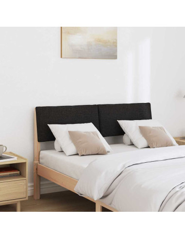 Testiera imbottita Nero 120 cm Pino massello